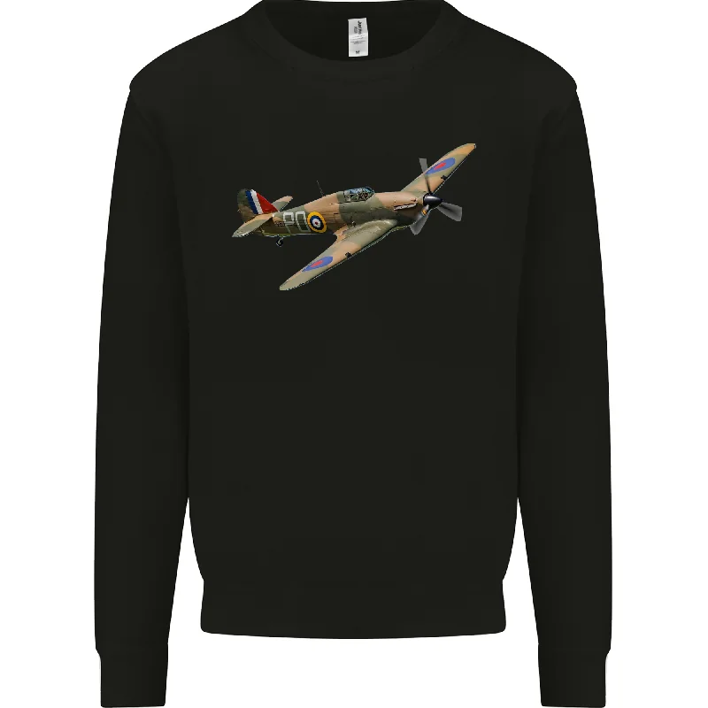 Limited Time Discount premium athletic sweatshirtA Hawker Hurricane Flying Solo Mens Sweatshirt Jumper