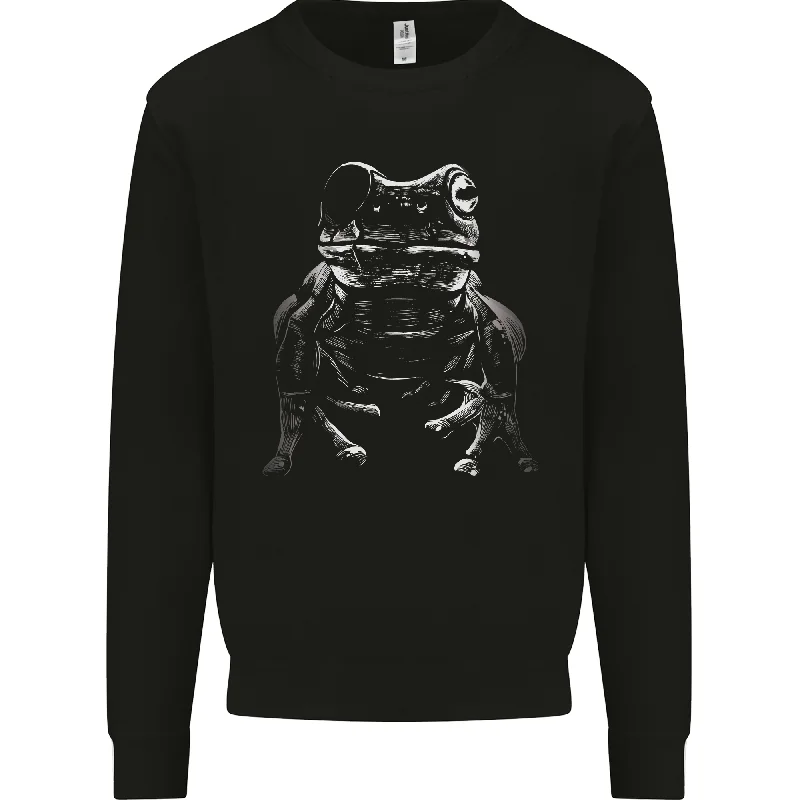 urban sports sweatshirtA Frog With an Eyepatch Mens Sweatshirt Jumper