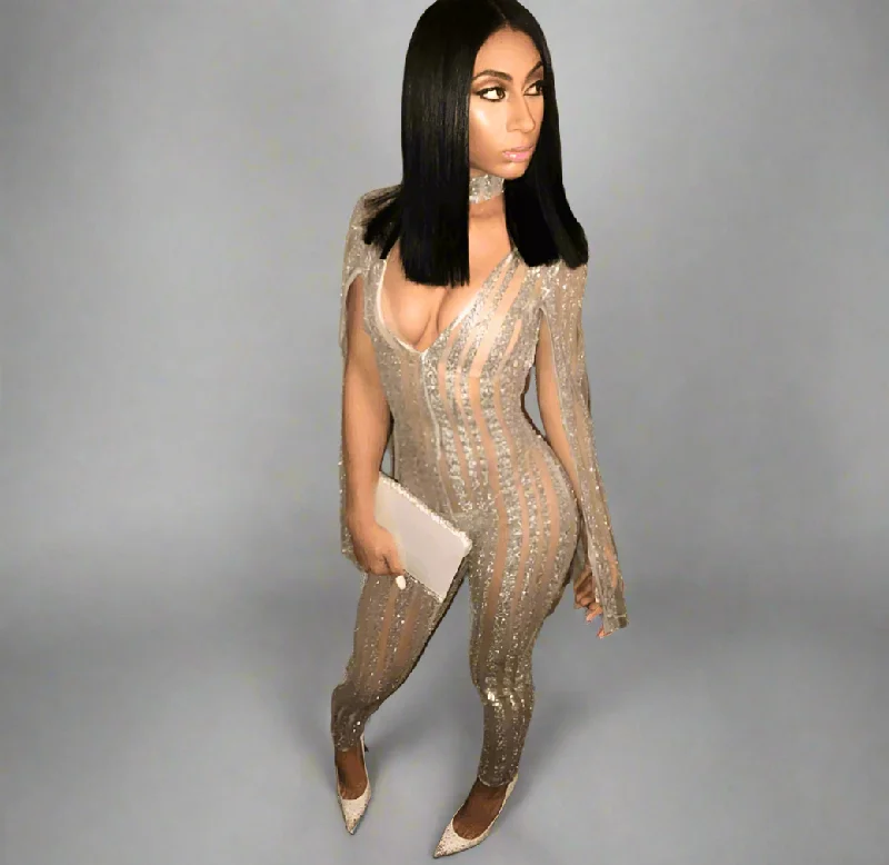 Get It Before It’s Gone Caper Glitter Jumpsuit