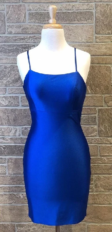 Exclusive Savings midi dressFitted Royal Blue Homecoming Dress