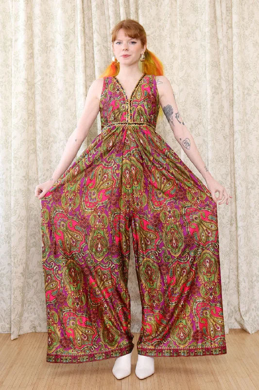 Doorbuster Deal Swanky Sequined Paisley Jumpsuit XS