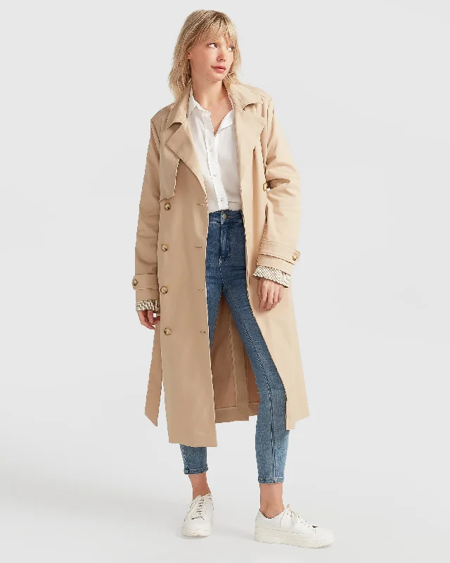 Super Sale chic coatEmpirical Trench Coat - Camel