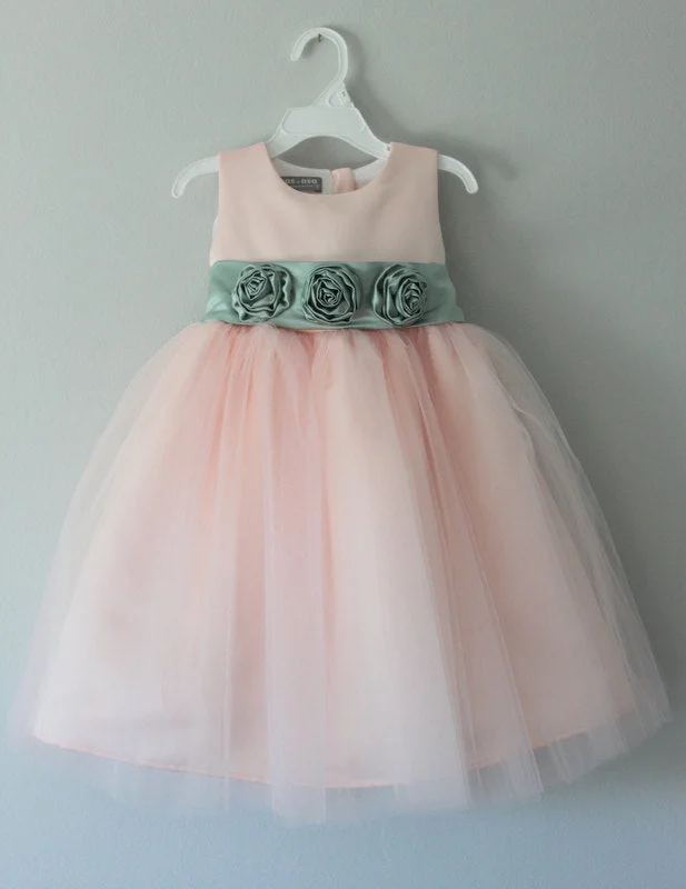 Daily Deals mini dressBlush Pink Tulle Flower Girl Dress