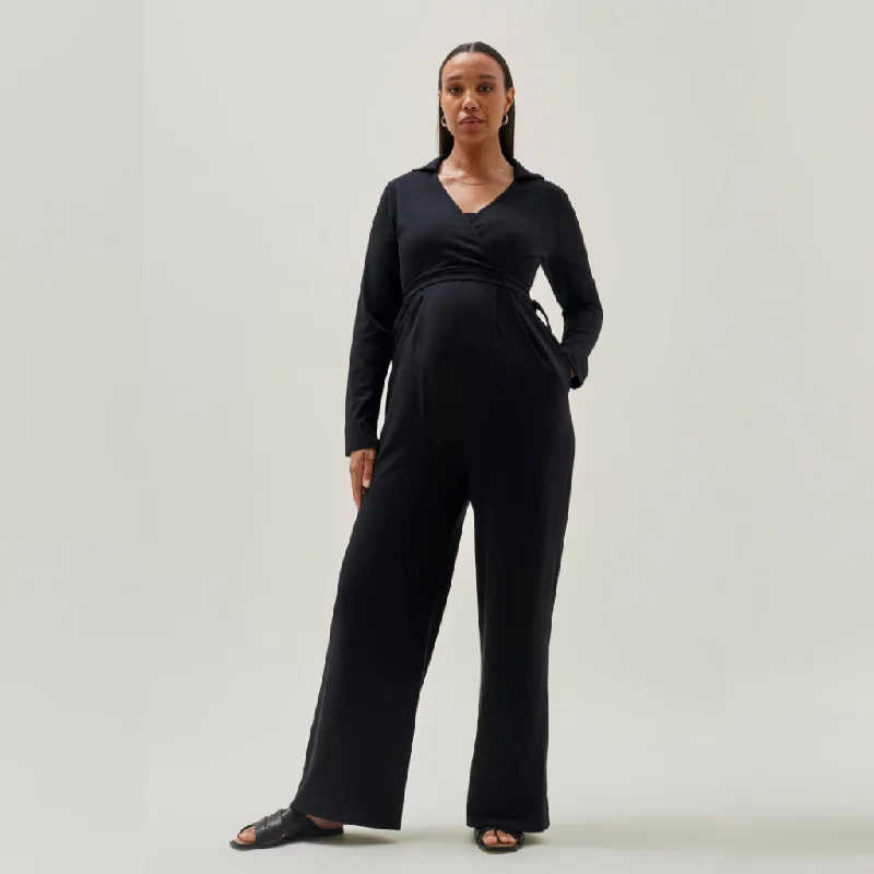 Final Clearance Maternity Jumpsuit with Collar