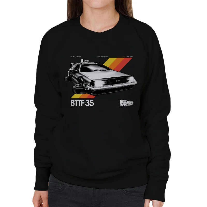 Steals and Deals casual workout hoodieBack to the Future 35th Anniversary Delorean Women's Sweatshirt