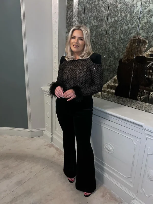 Steals and Deals Nadine Merabi Monique Black Jumpsuit