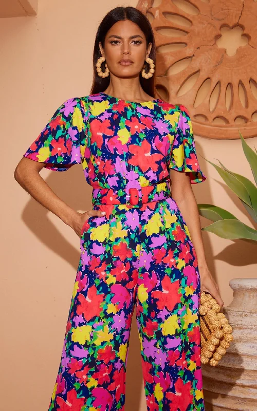 Price Blitz Saskia Jumpsuit In Vintage Floral (Reversible)