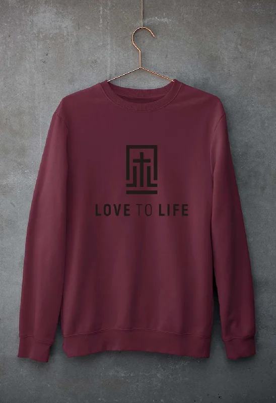 Blowout Deals cool activewear hoodieLove To Life Unisex Sweatshirt for Men/Women