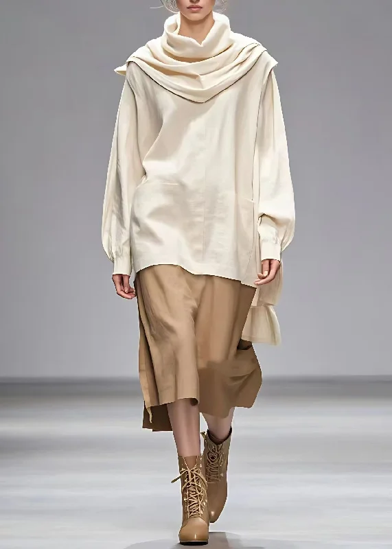 Deal of the Day boho dressChic Colorblock Turtleneck Long Dress Long Sleeve