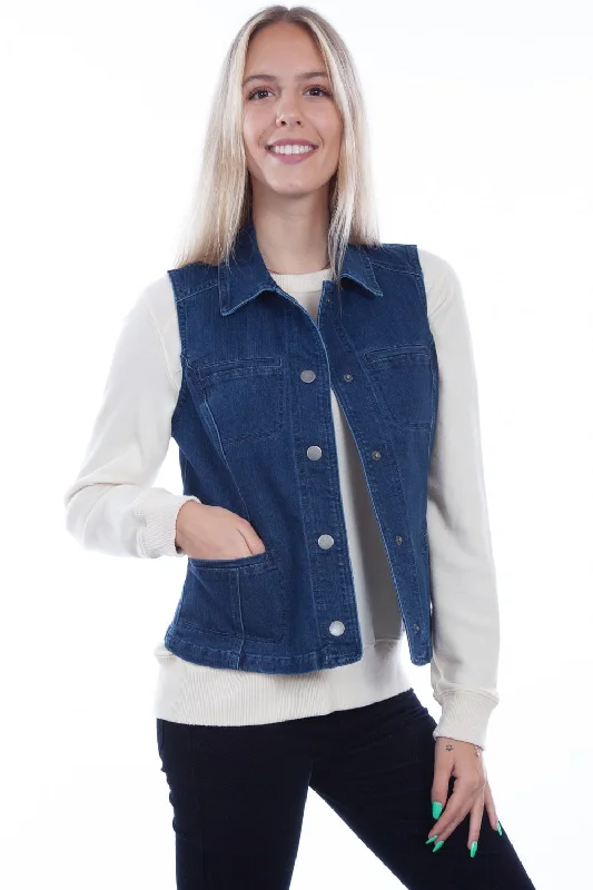 high-quality coatScully Womens Denim Cotton Blend Princess Vest