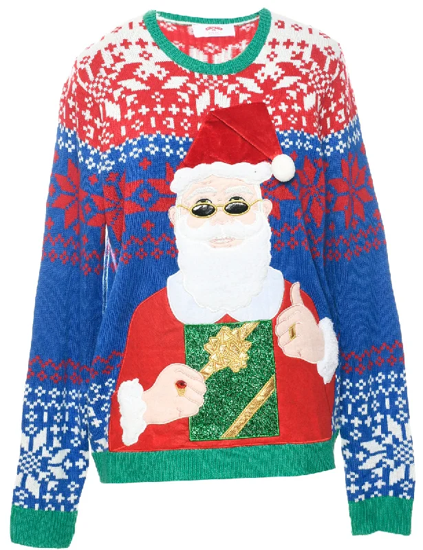 insulated jacketSanta Claus Christmas Jumper - L