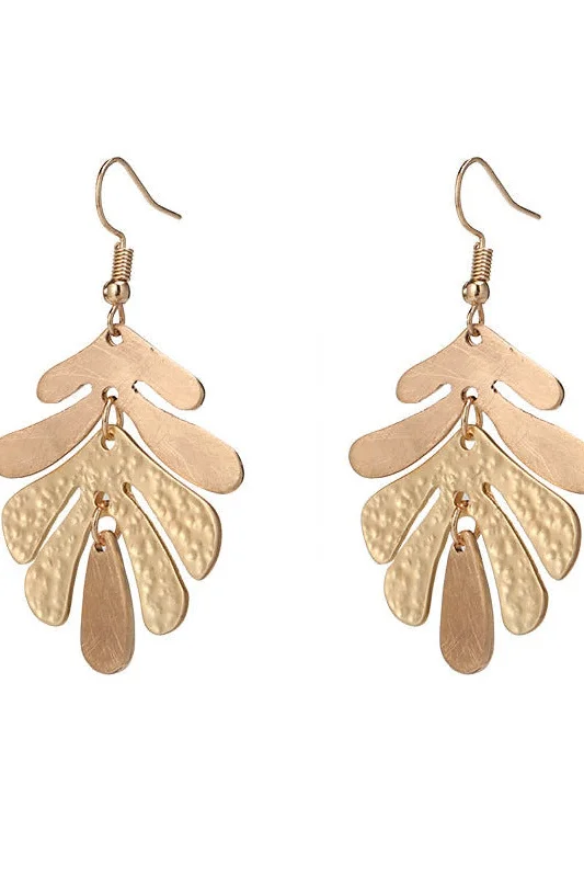 Take Advantage comfy dressPersonality Leaf Earrings High fashion stud earrings 694227853841