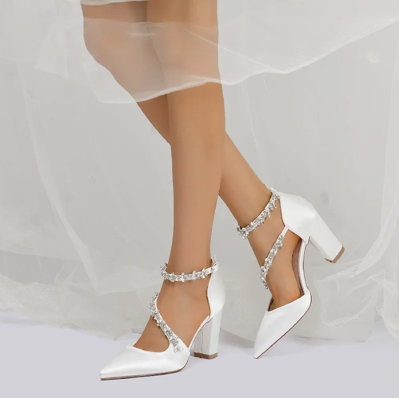 Savings Spectacular t-shirt dressChunky Heel 8.5cm Silk-Like Shoes CK0402