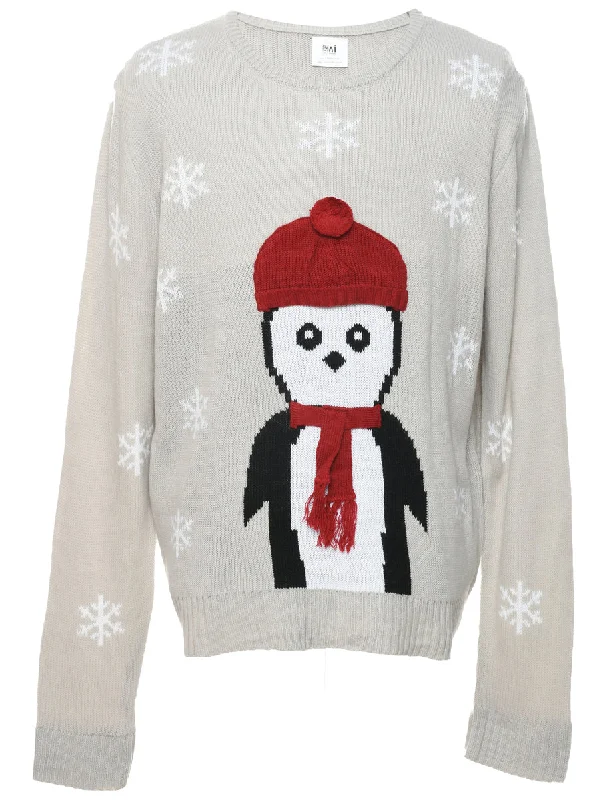 fitted coatFestive Season Christmas Jumper - XL