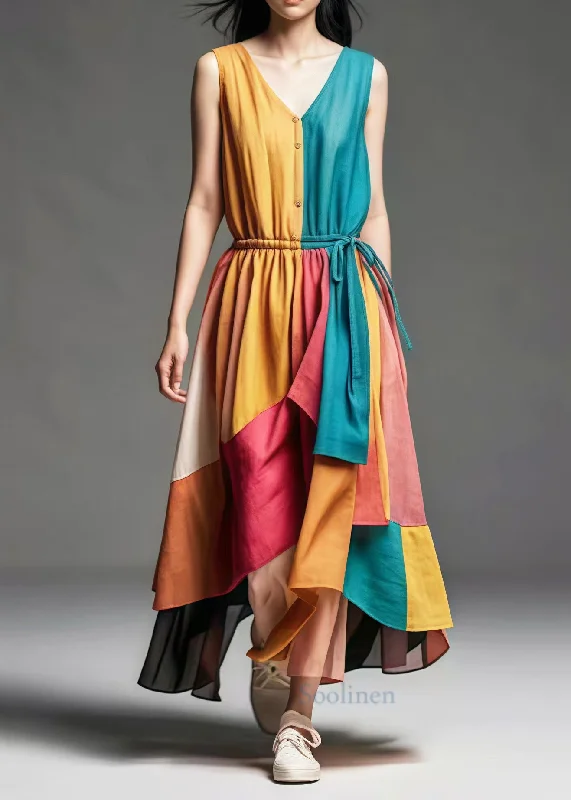 Buy Now elegant shift dressBohemian Colorblock V Neck Patchwork Cotton Cinched Dresses Summer Buy Now elegant shift dressBohemian Colorblock V Neck Patchwork Cotton Cinched Dresses Summer