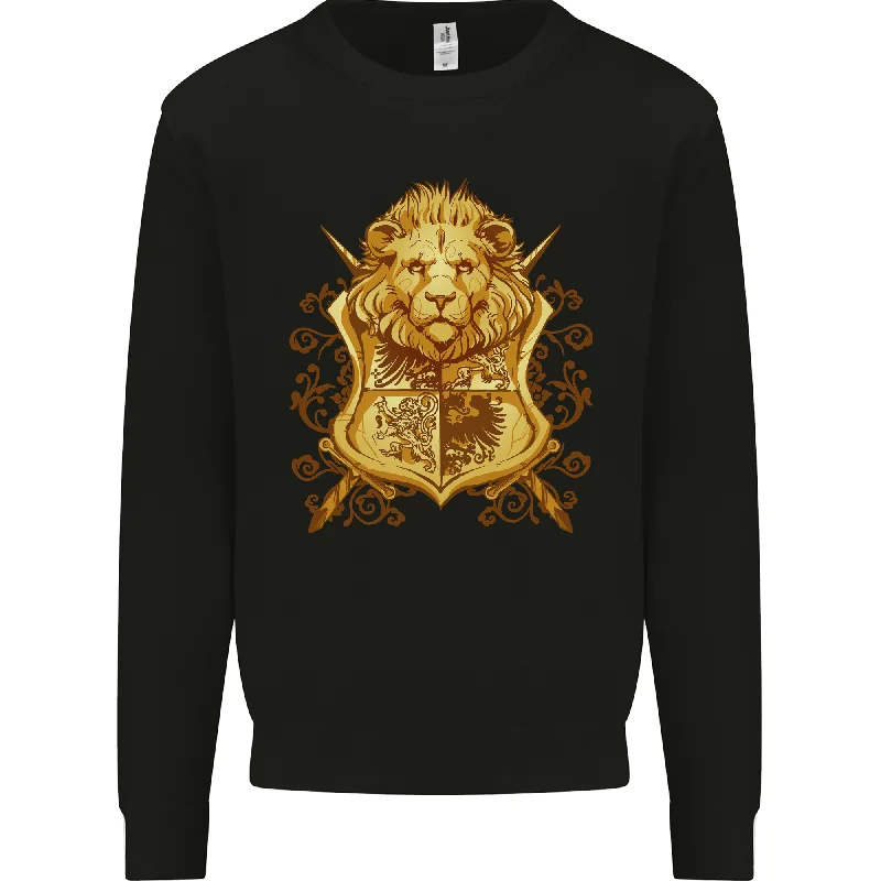 Great Bargains lightweight fitness hoodieA Heraldic Lion Shield Coat of Arms Mens Sweatshirt Jumper
