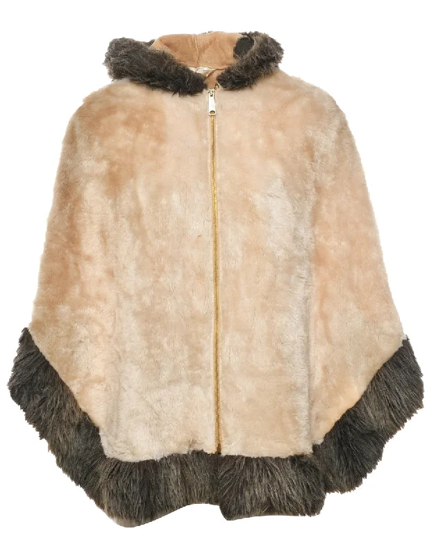 Fantastic Offers retro coatSears Faux Fur Cape - S