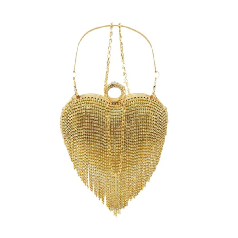 Mega Deal summer floral dressTasseled rhinestone bag Party diamond hand bag A socialite hand skew straddle dinner bag 760609227630