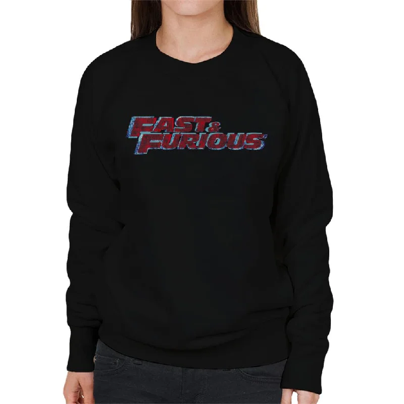 athletic streetwear sweatshirtFast and Furious Red Logo Women's Sweatshirt