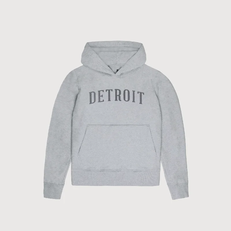 Exclusive Online Offer cozy pullover hoodieWomen's Classic Detroit Hoodie - Heather Grey Exclusive Online Offer cozy pullover hoodieWomen's Classic Detroit Hoodie - Heather Grey