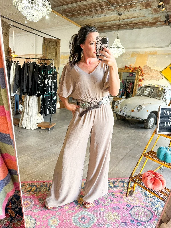 Midnight Madness Nicki Jumpsuit Mocha