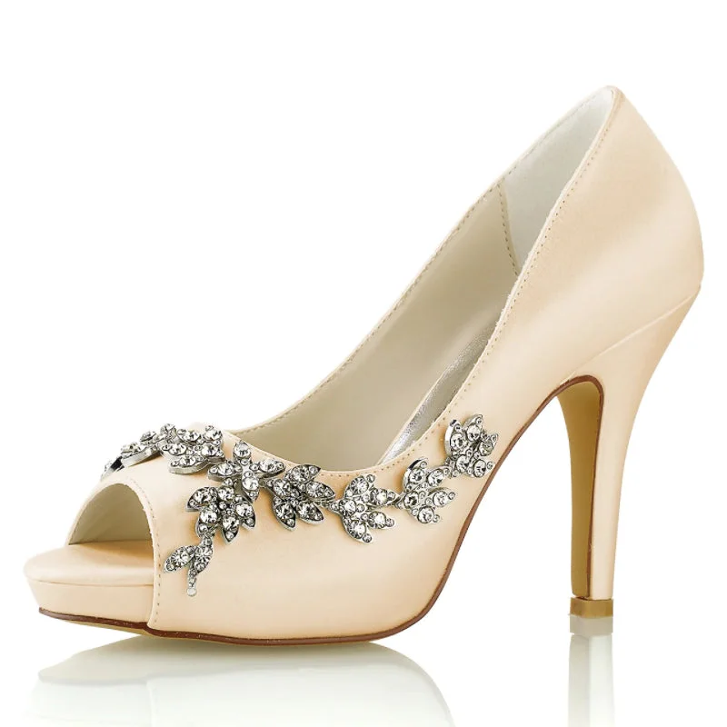 Online Only boho dressStiletto Heel 10cm Silk-Like Shoes CK0467