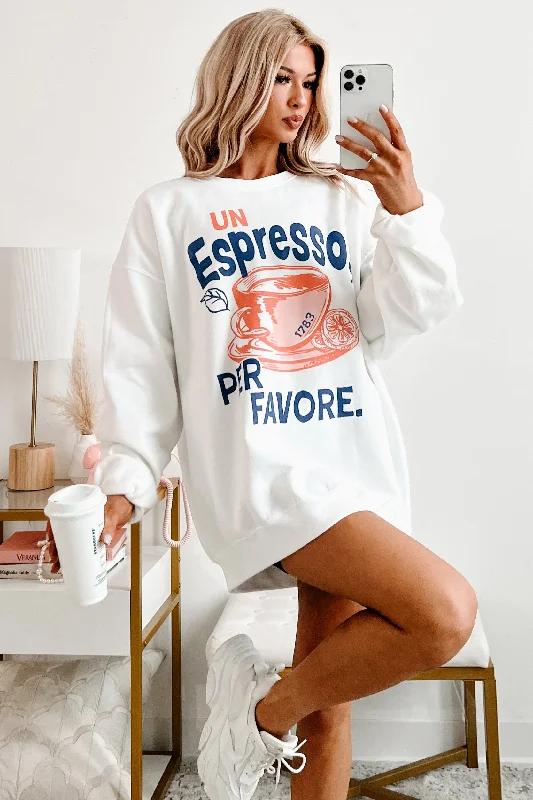 Exclusive Savings high-end athletic hoodie"Un Espresso" Graphic Sweatshirt (White)
