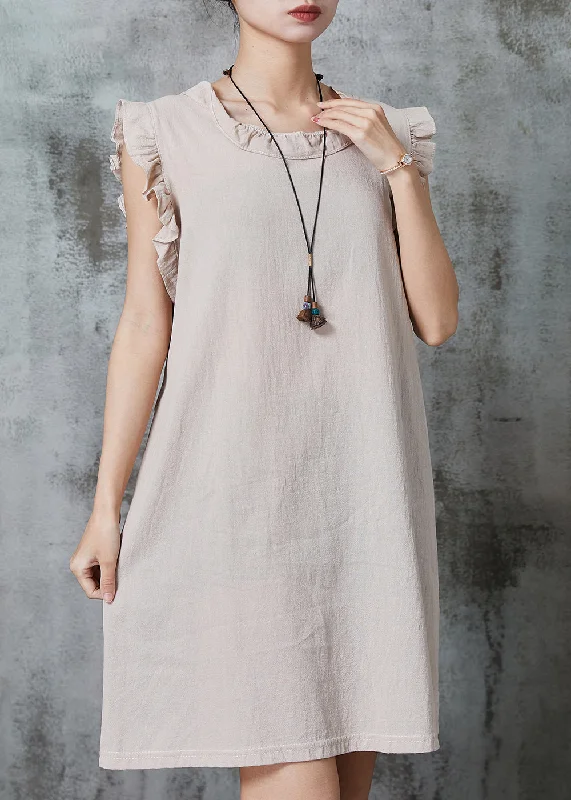 Great Deals vintage-inspired dressBohemian Apricot Tie Waist Cotton Mini Dress Summer Great Deals vintage-inspired dressBohemian Apricot Tie Waist Cotton Mini Dress Summer