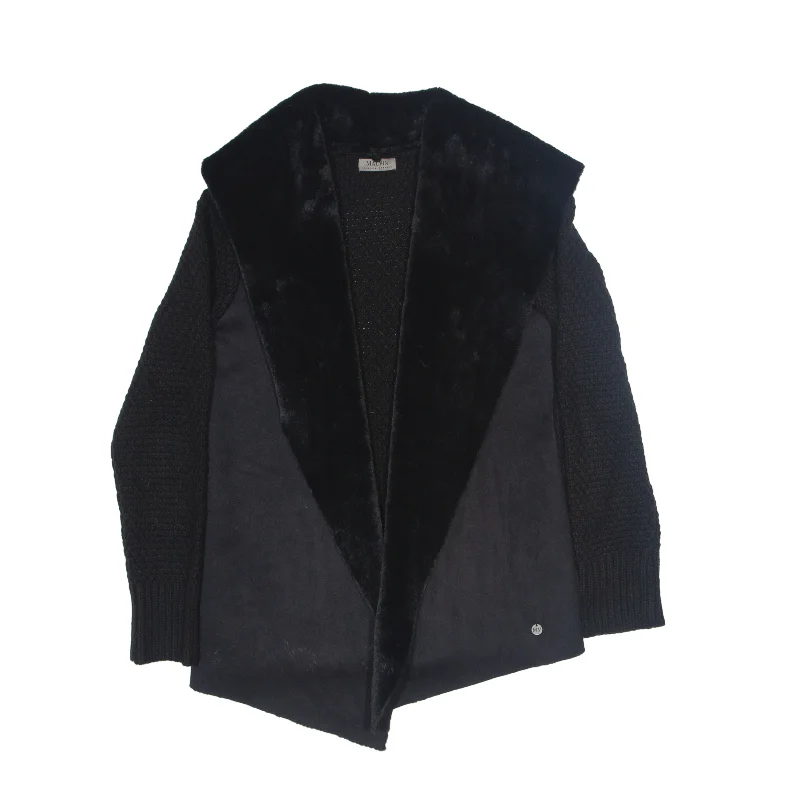 Limited Edition contemporary coatMALVIN Faux Fur Overcoat Knit Jacket Black 90s Womens M Limited Edition contemporary coatMALVIN Faux Fur Overcoat Knit Jacket Black 90s Womens M