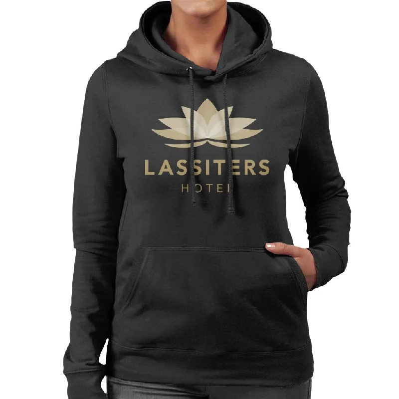 Best Bargains cozy hooded jacketNeighbours Lassiters Hotel Logo Women's Hooded Sweatshirt