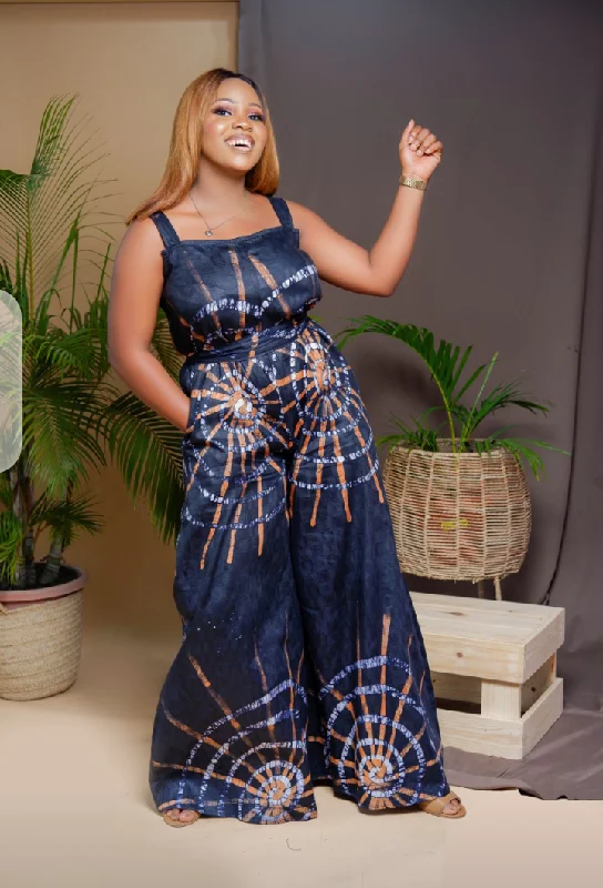 Factory Direct Sale Carolyn  Adire pinafore jumpsuit