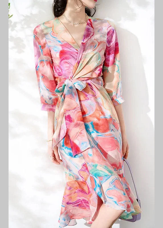 Overstock elegant evening dressSlim Fit V Neck Print Tie Waist Silk Maxi Dresses Long Sleeve Overstock elegant evening dressSlim Fit V Neck Print Tie Waist Silk Maxi Dresses Long Sleeve