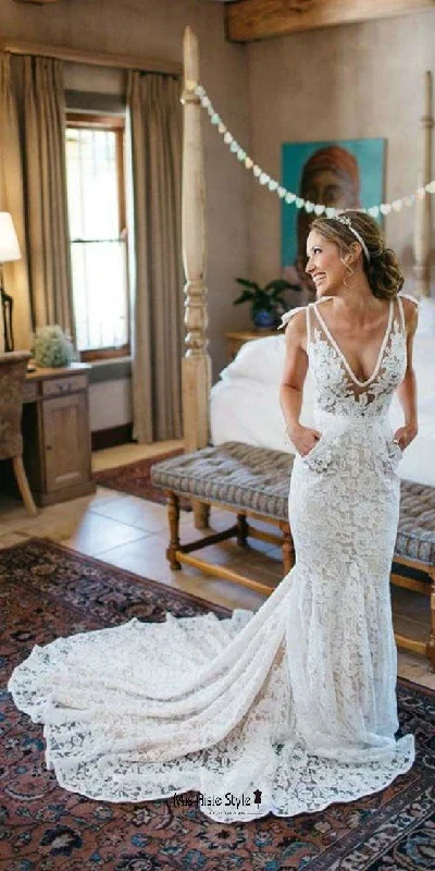 Referral Discount elegant shift dressHigh Quality French Lace Bohemian Wedding Dress
