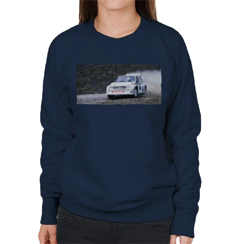 urban workout sweatshirtMG Metro 6R4 Drifting British Motor Heritage Women's Sweatshirt