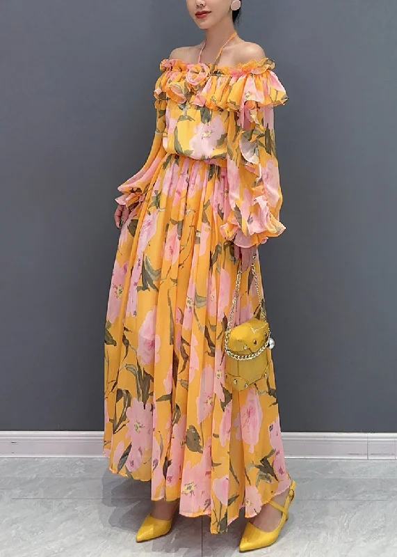 Limited Time cocktail party dressWomen Orange Slash Neck Cold Shoulder Patchwork Long Dress Long Sleeve Limited Time cocktail party dressWomen Orange Slash Neck Cold Shoulder Patchwork Long Dress Long Sleeve