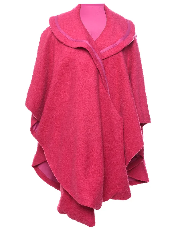 Lowest Price fashionable quilted coatPink Cape - XL