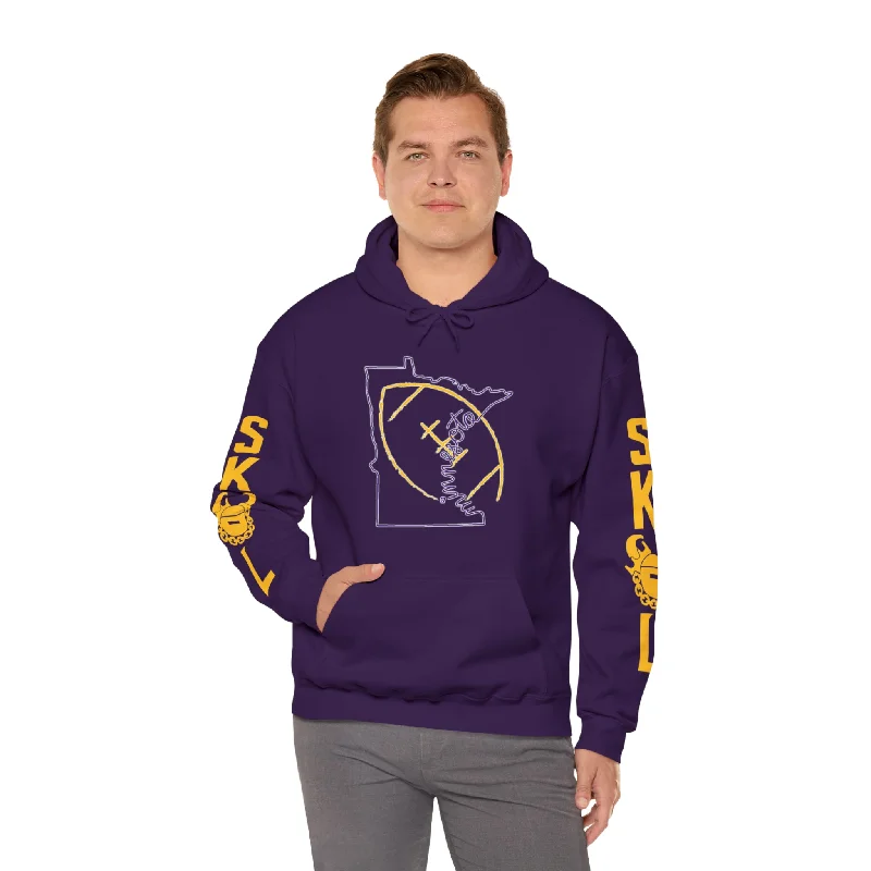 Final Markdown Unisex Heavy Blend™ Hooded Sweatshirt - MN State Football + Original (Sleeves)