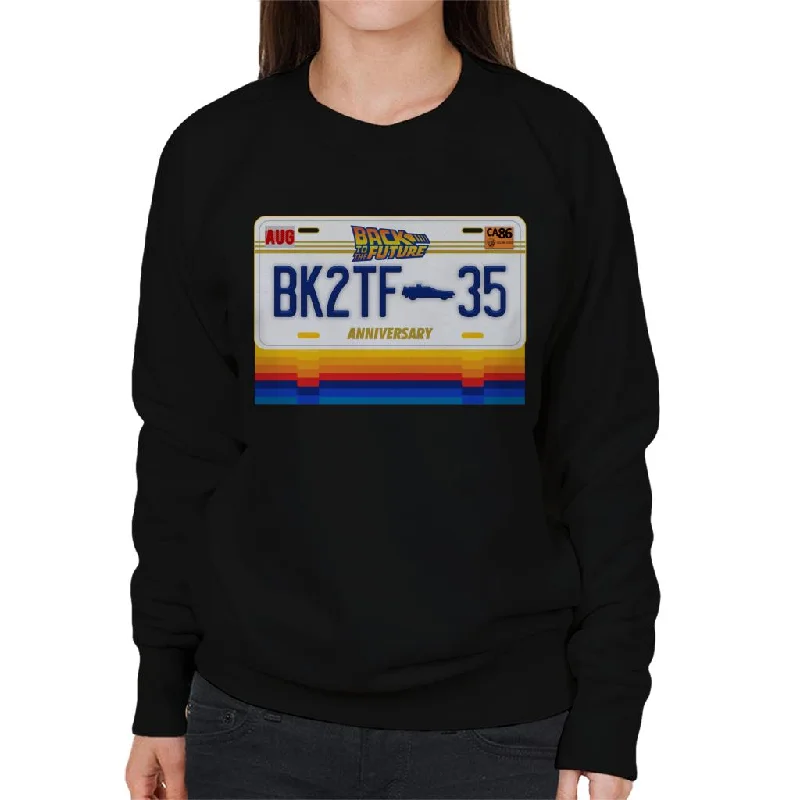 Price Meltdown sporty casual hoodieBack to the Future 35th Anniversary License Plate Design Women's Sweatshirt Price Meltdown sporty casual hoodieBack to the Future 35th Anniversary License Plate Design Women's Sweatshirt