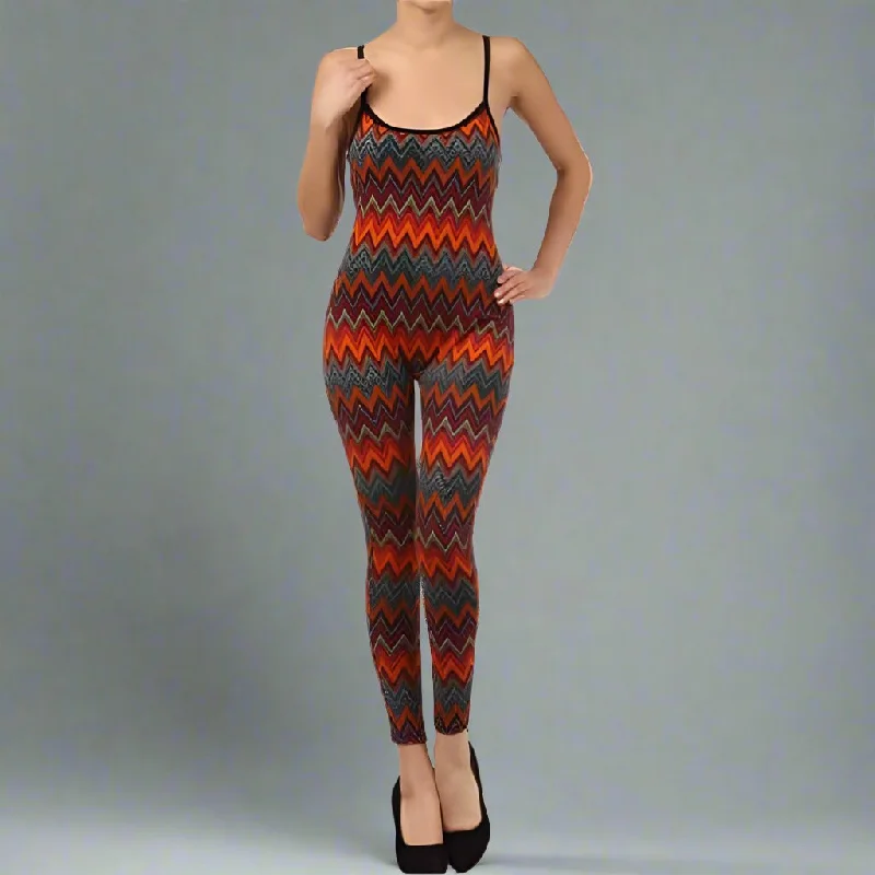 Online Specials Tibal Chevron Print jumpsuit catsuit