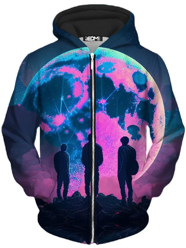 chic workout hoodieChildren Of The Moon Unisex Zip-Up Hoodie