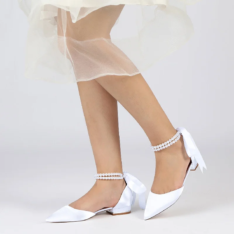 Midnight Sale party-ready dressFlat Heel 2.5cm Silk-Like Shoes CK0456
