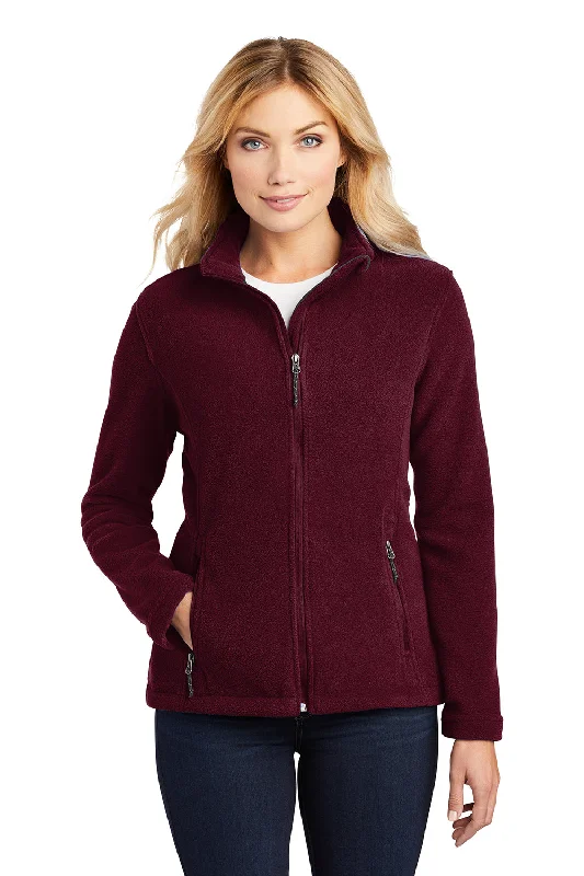 Savings Bonanza soft coatPort Authority Womens Full Zip Fleece Jacket - Maroon
