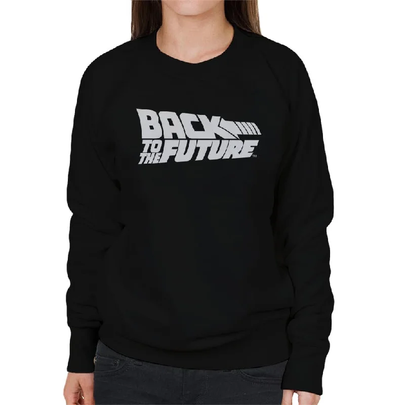 Weekend Flash Sale soft gym hoodieBack to the Future White Logo Women's Sweatshirt