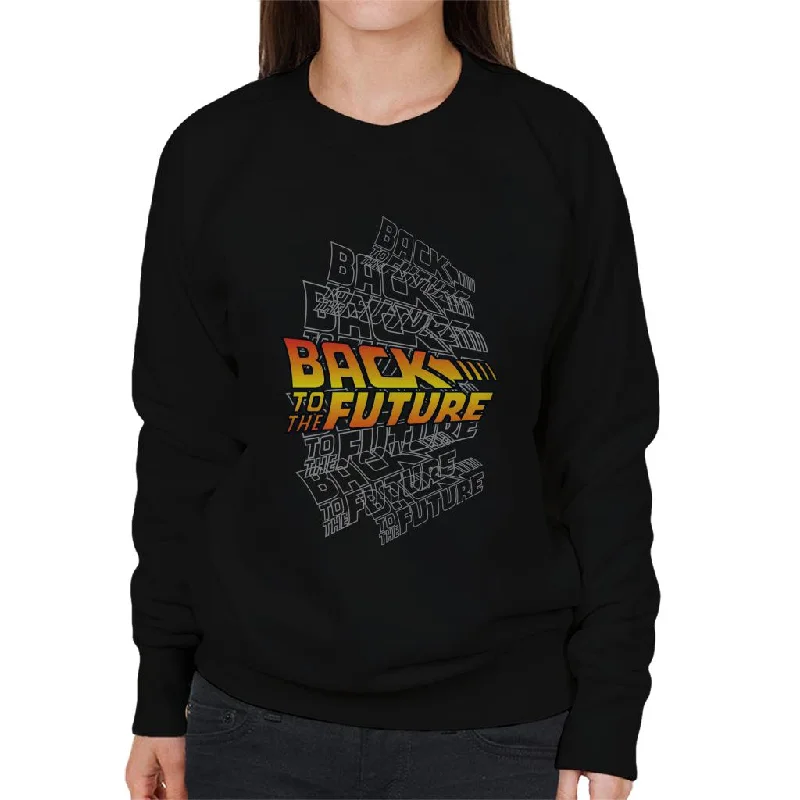 Customer Appreciation Sale luxe gym hoodieBack to the Future Classic Logo Montage Women's Sweatshirt