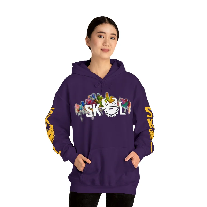 Massive Deals Unisex Heavy Blend™ Hooded Sweatshirt - Skyline + Original (Sleeves)