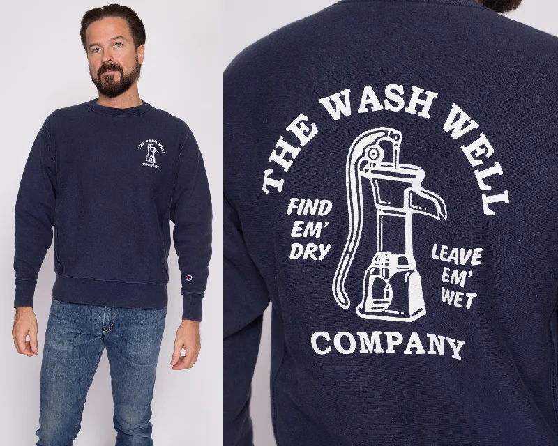 Extra Savings Medium Champion Reverse Weave "The Wash Well Company" Sweatshirt