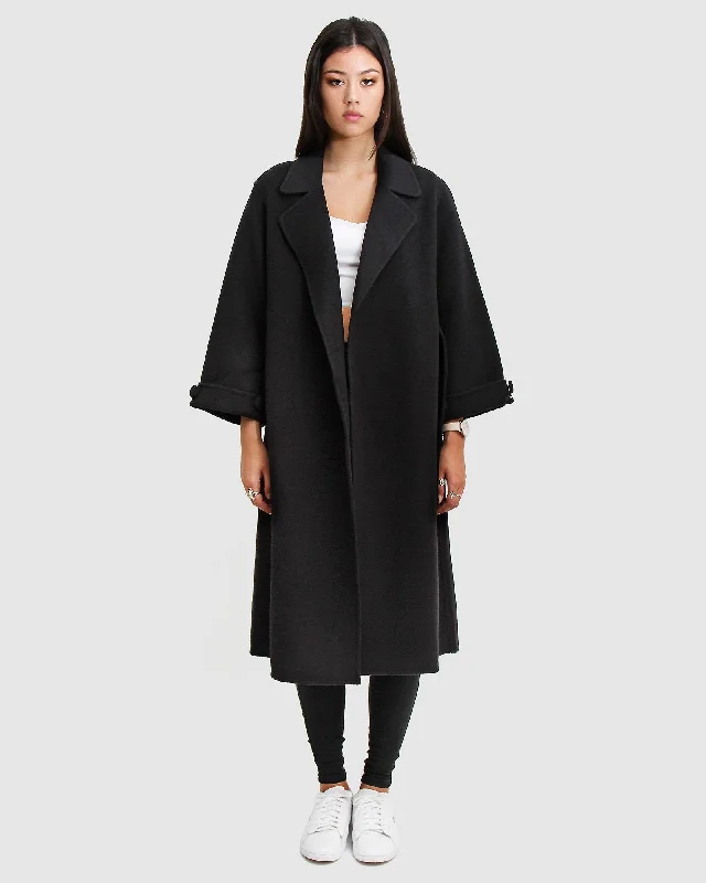 Deal Zone stylish blazer coatStay Wild Oversized Wool Coat - Black