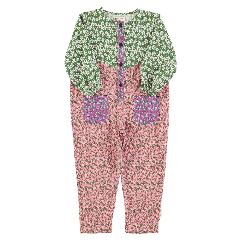 Deal Dash Longsleeve jumpsuit | Multicolor patchwork