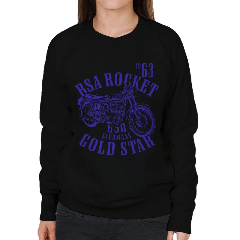 minimalistic workout hoodieBSA Rocket 650 Clubmans Gold Star Women's Sweatshirt