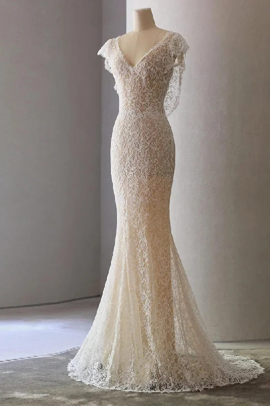 Savings Event boho-chic dressTrumpet-Mermaid Sweep-Brush Train Lace Wedding Dress 802161905314 Savings Event boho-chic dressTrumpet-Mermaid Sweep-Brush Train Lace Wedding Dress 802161905314